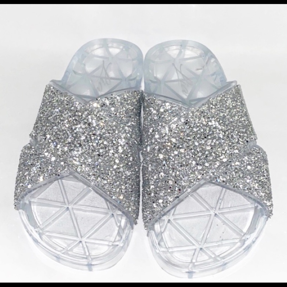Gorgeous Glitter accent Jelly sandals